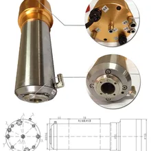 2HP 1.5kw 24000 об/мин ISO20 3 подшипники автоматические инструменты изменения ATC шпинделей GDL80-20-24Z-1.5 220VAC ЧПУ