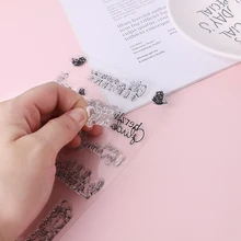 Алфавит DIY силиконовый прозрачный штамп цепляется печать тиснение для скрапбукинга альбом декор дропшиппинг поддержка
