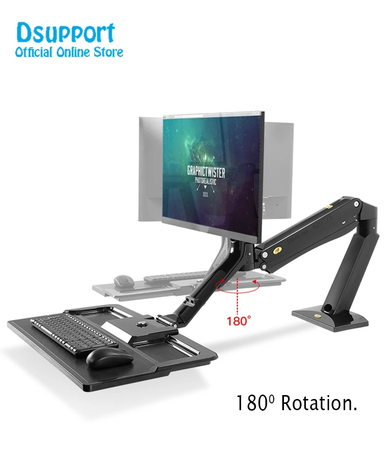 NB FC40 Ergonomic Height Adjust Computer Sit Stand