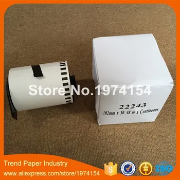 

100 Rolls Etiquetas Brother DK-22243 label 102mmX30.48M Compatible With permanent frame QL-1060N TD4000 DK-2243 Label Continuous