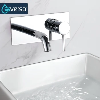 

EVERSO Waterfall Faucet Wall Mounted Basin Faucet Bathroom Faucet Brass Rotation Spout Sink Mixer Tap Bathroom Mixer Tap