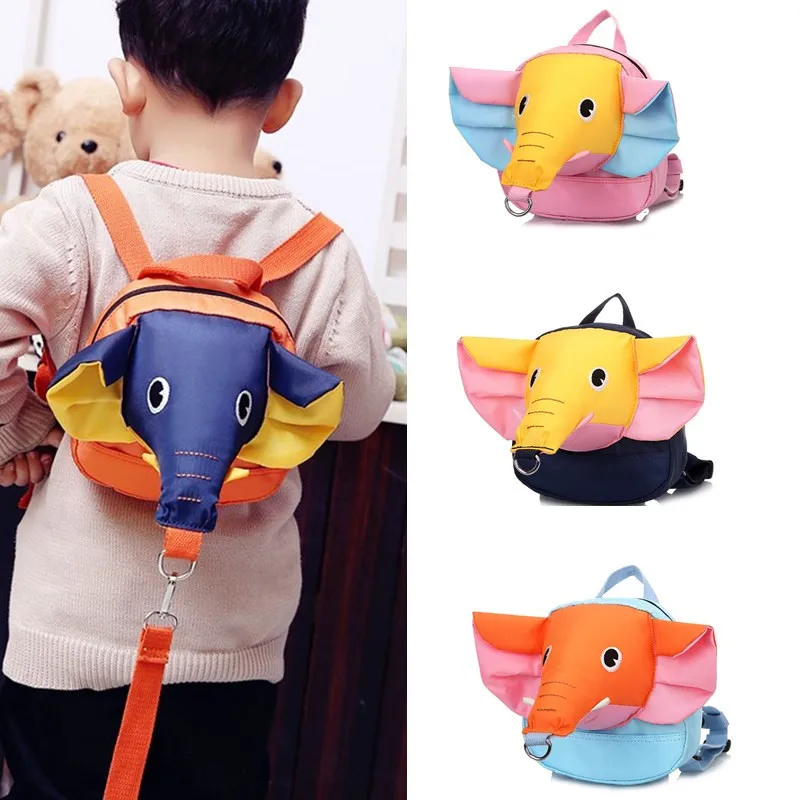 

Nylon Safety Harness for Children's Baby Harness Belt Backpack with Elephant Design Baby Walking Assistant Safety Leash for Kids