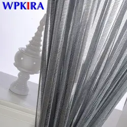 Современный простой Щедрый сетки шторы ткани серый полосатый фатин для гостиная кухня Балкон Sheer s индивидуальные WP097-30