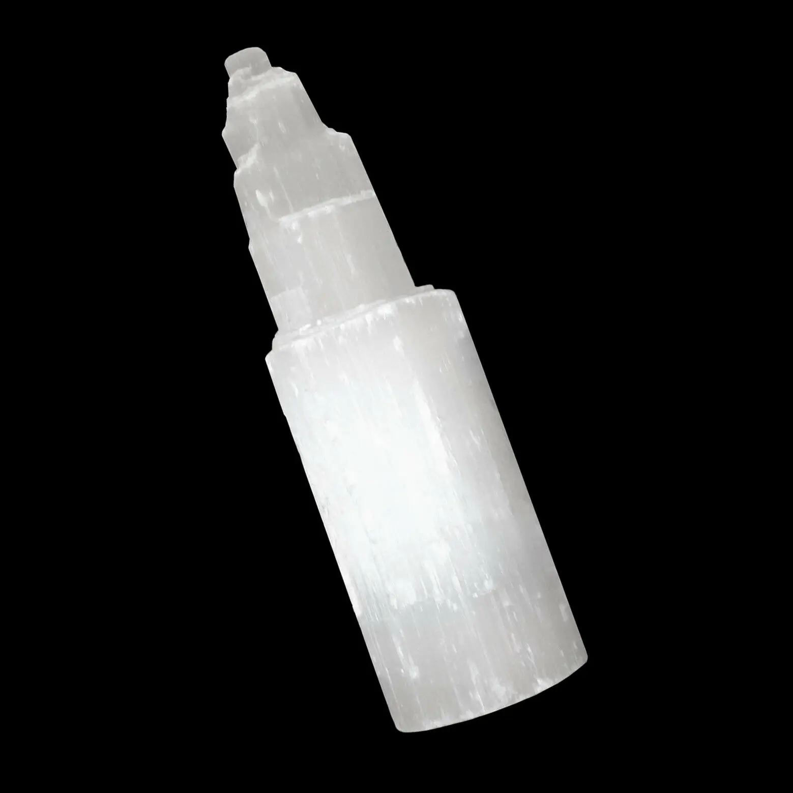 

100mm SELENITE White Gypsum Skyscraper Castle Towers Gypsum Crystal Point