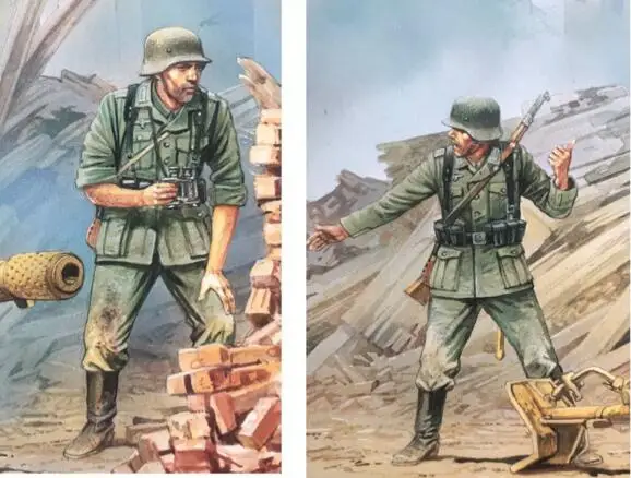1/35 Смола Наборы Вторую мировую войну Пособия по немецкому языку солдат 2 шт./компл.(только цифры