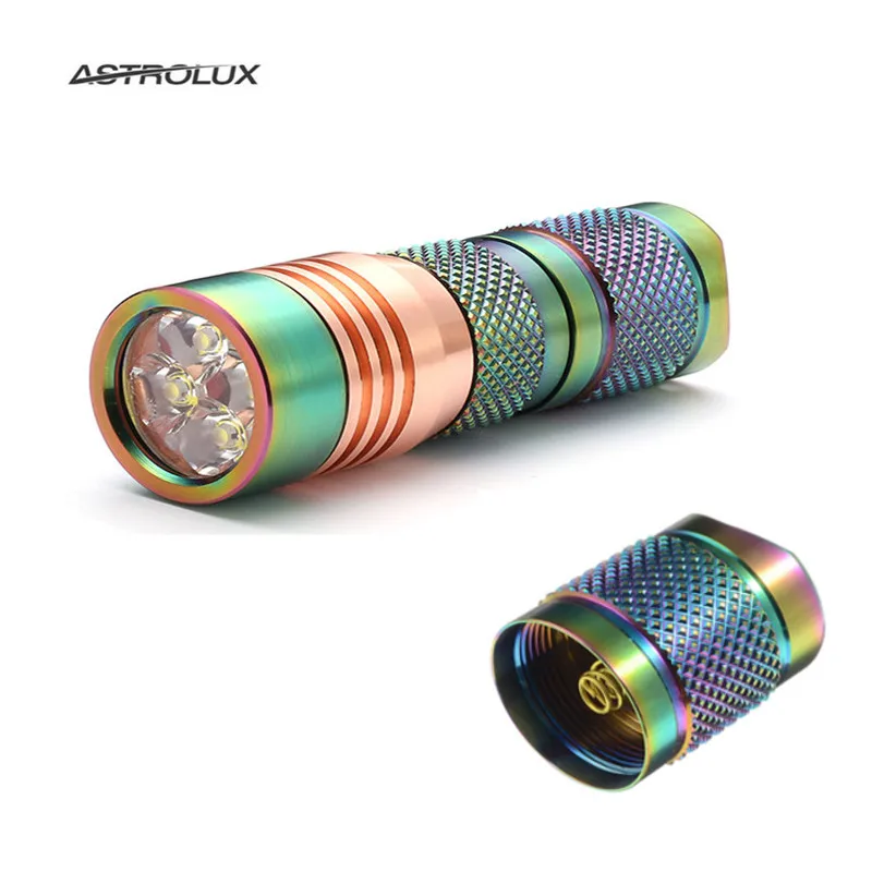 

Astrolux S41S Colored Stainless Steel 1600LM 4/7modes Mini 4x Nichia 219B/XP-G2/G3 A6 LED Flashlight 18350 16340 torch+cap