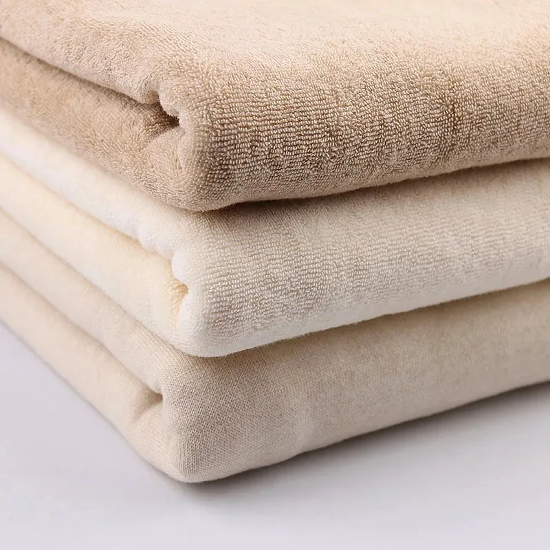 

Organic Towel Fabric100% Natural Color Cotton non dyed 175 cm width 250 grams baby sewing fabric 10 meters small wholesale NC01