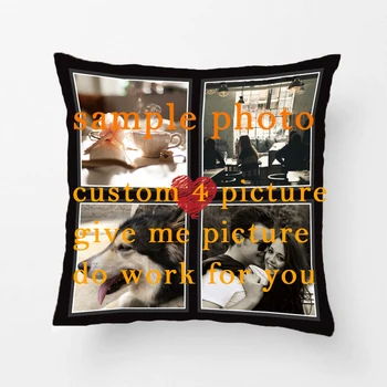 

DIY Custom Cute Instagram Photo Collage With Heart Alphabet Throw Pillow Home Cotton Linen Ployester Pillow Decorate