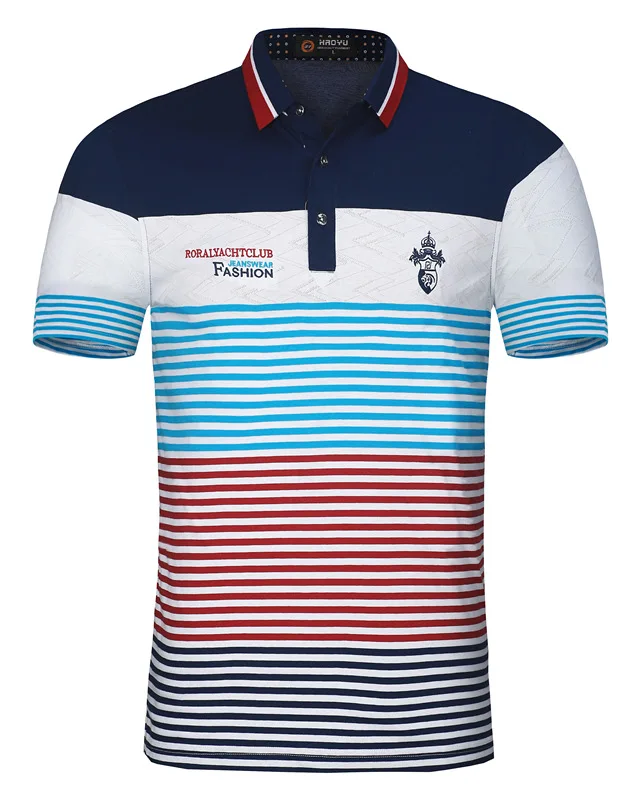Новое поступление хлопок мужская рубашка Поло брендовая одежда короткий рукав с надпись-логотип известный бренд тонкий летний стиль поло - Цвет: Синий