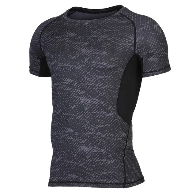 Mens Fitness Running TShirt Quick Dry mesh Breathable Short Sleeve