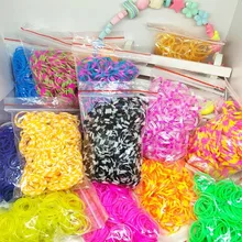 1800 шт. резиновые ткацкие ленты DIY игрушки для детей набор ребенок шнуровки браслет силиконовые резиновые ленты эластичные Радуга плетение подарки для девочек