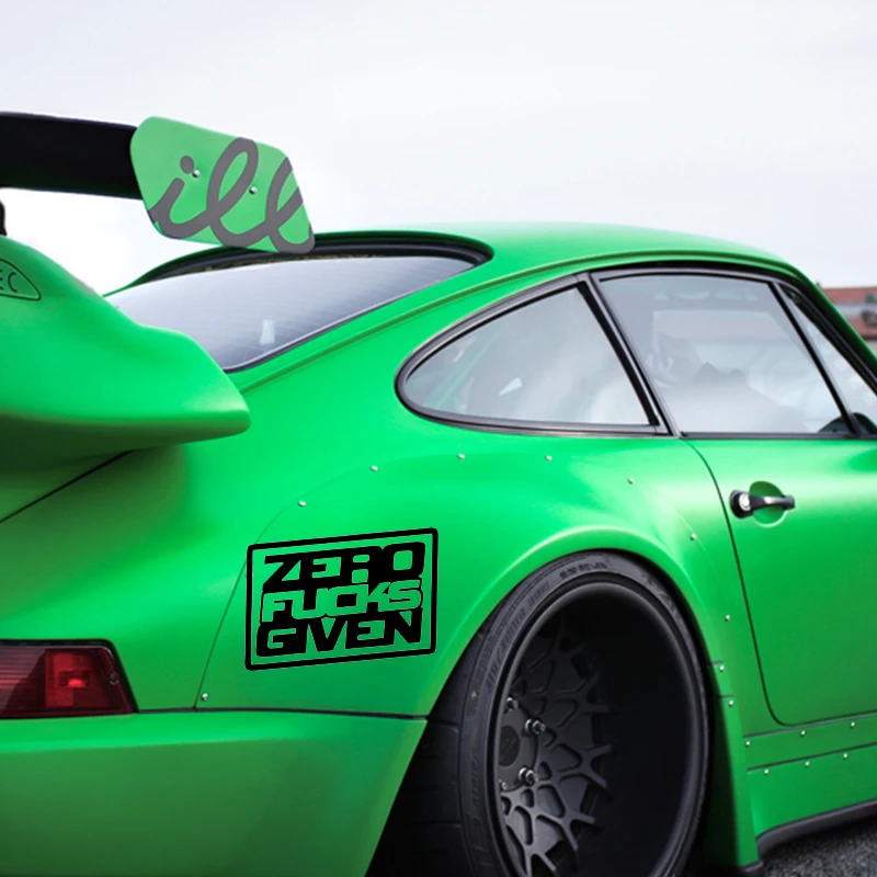 ZERO F*CKS given sticker funny racing JDM Funny drift car window decal