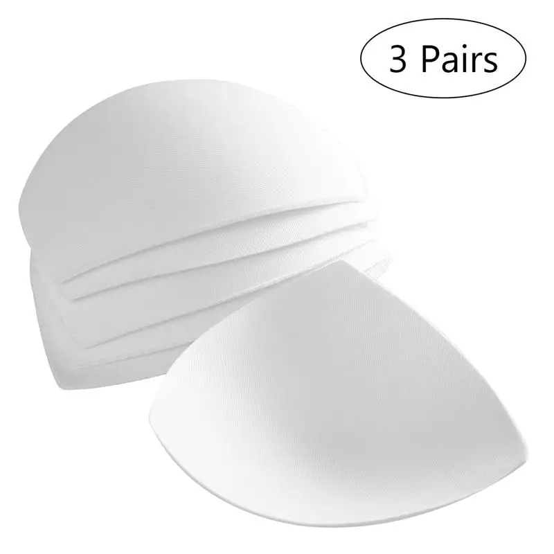 

3 Pairs Detachable Comfortable Removable Push Up Bra Smart Cups Bra Breast Pads for Sports Swimsuit Women Swimwear