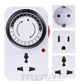 

24 Hours Programmable Mechanical Mini Timer Switch Smart Countdown Switch Socket 230V 16A Universal Socket EU/US Socket