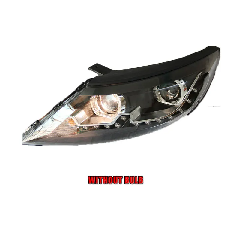 Автомобильный Стайлинг для Kia Sportage R фары 2011-2013 Sportage фары 2011-2013 Angel eye led drl H7 hid Биксеноновые линзы ближнего света - Цвет: without bulb version