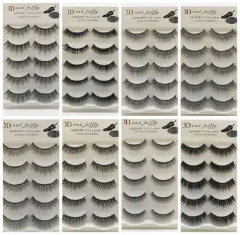 

250pair 3D Mink Eyelashes Natural False Eyelashes Nightclub Dramatic Volume Fake Eyelashes Makeup Eyelashes Extension Eyelashes