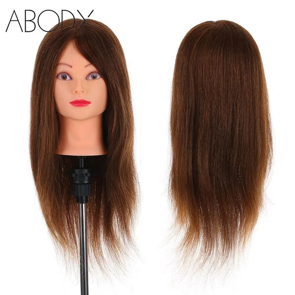 24 100 Real Human Hair Mannequin Head Clamp Salon Hair 