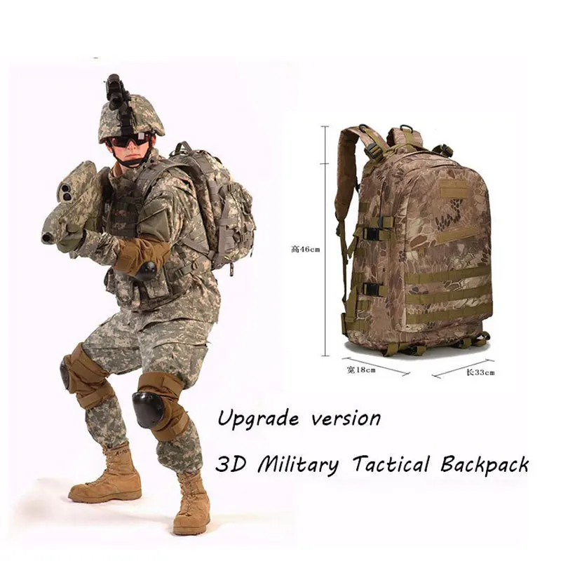 

Waterproof 3D Military Tactics Backpack Rucksack Bag 30L Wear-resisting Camouflage Nylon Bagpack Travel Back Pack