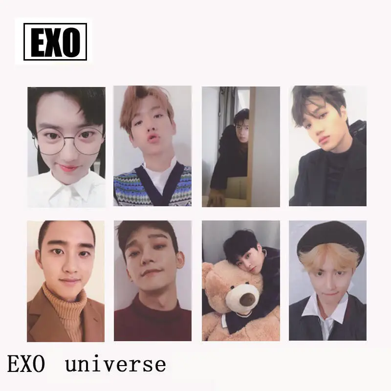 

KPOP EXO Universe Winter Special Selfie Photo Cards Collection 8pcs/set