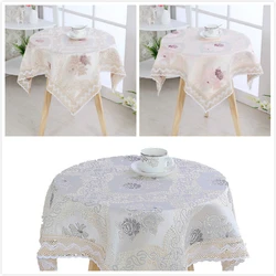 Damask Embroidered Fabric European Tablecloth Balcony Round Table Cloth Placemat Furniture Square Tablecloths Mantel Ganchillo Damask Embroidered Fabric European Tablecloth Balcony Round Table Cloth Placemat Furniture Square Tablecloths Mantel Ganchillo
