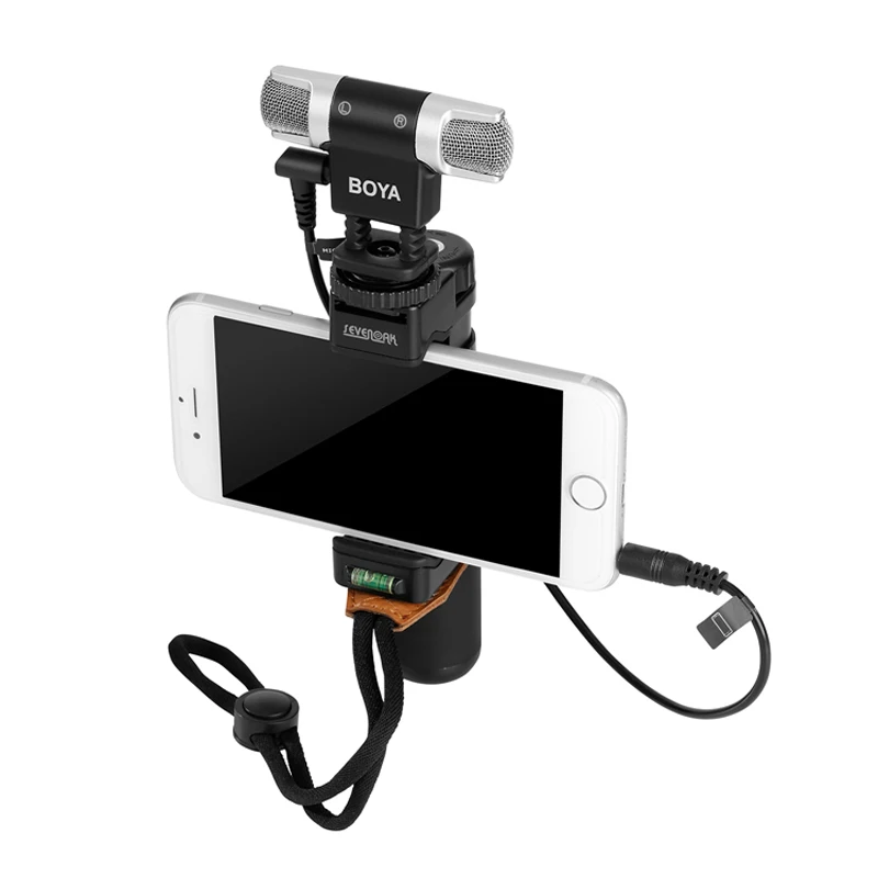 

BOYA Microphone Dual Head Stereo Recording Condenser for iPhone 8 Android Smartphone DSLR Camera DV Livestreaming Video BY-MM3