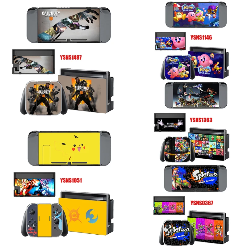

20pcs/lot New Vinyl Skin Sticker for Nintendoswitch Console Protector Cover Decal Vinyl Skin for Nintend Switch Skins Stickers