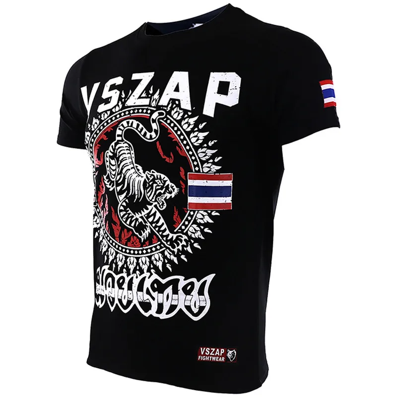 VSZAP tiger Boxing MMA футболка для спортзала футболки многофункциональные боевые