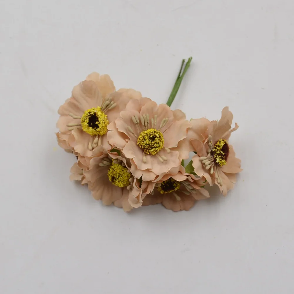 12pcs Artificial Flower high quality Silk Cherry Bouquet For Wedding Home Decoration DIY Scrapbooking Wreath Craft Flowers 12pcs Artificial Flower high quality Silk Cherry Bouquet For Wedding Home Decoration DIY Scrapbooking Wreath Craft Flowers