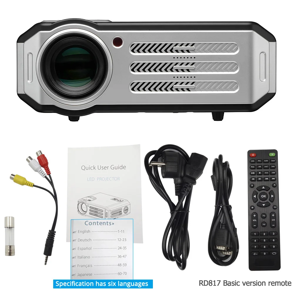 Акция на Украину RD817 светодиодный Android проектор умный wifi видео HDMI USB Full HD 1080P ТВ