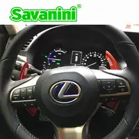 Savanini 2 個アルミステアリングホイール Dsg シフトパドルシフターためレクサス GS250 GS350 オートカースタイリングステッカー送料