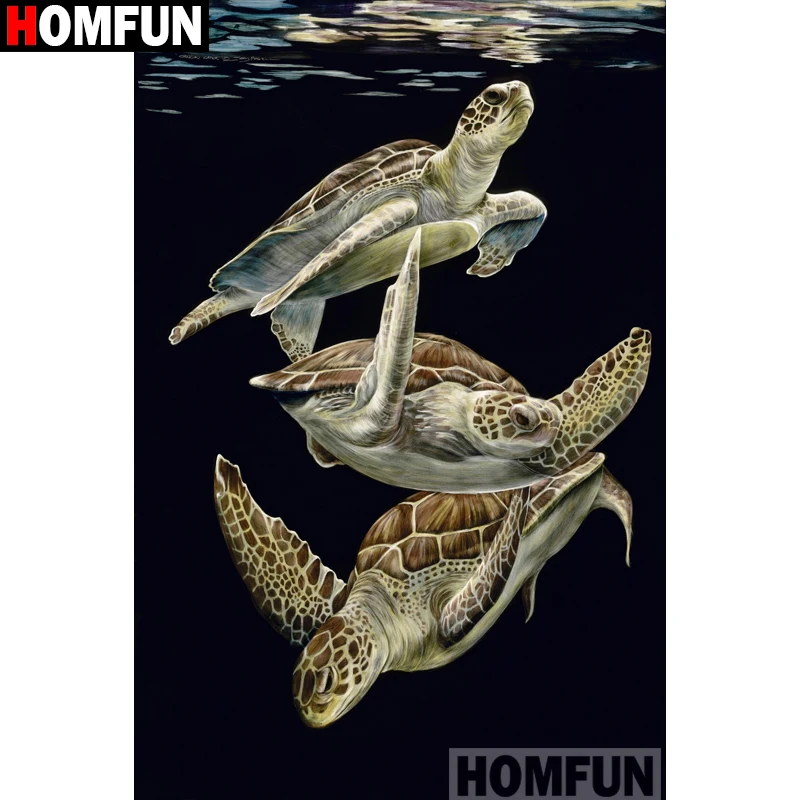 Алмазная живопись HOMFUN A14704 Морская Черепаха картина с полными