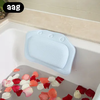 

AAG Pillow Comfortable PVC Foam Bathtub Cushion Waterproof Shower Headrest with Suction Cup Neck Relax Bathroom Supplies
