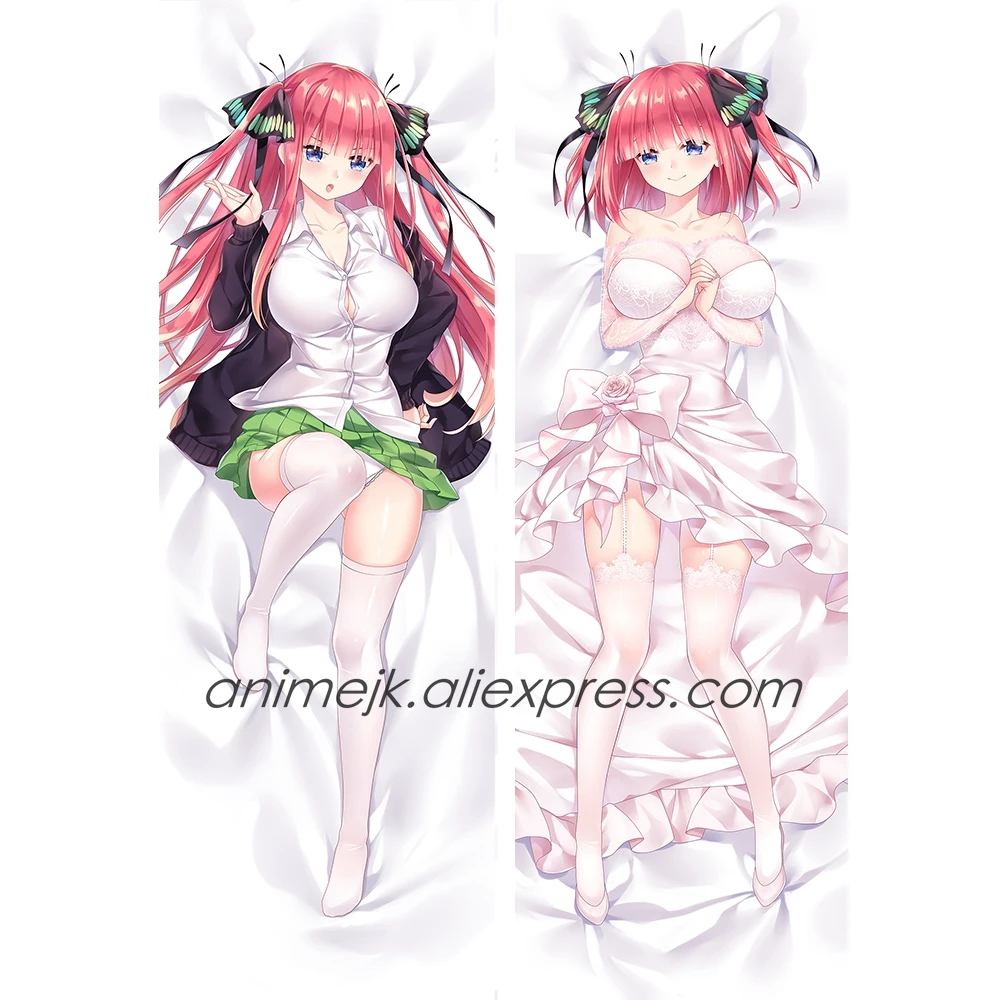 Аниме JK The quintestinal Quintuplets Nakano Nino Dakimakura наволочки для подушек 5-Tobun no Hanayome Hug Чехол для подушки