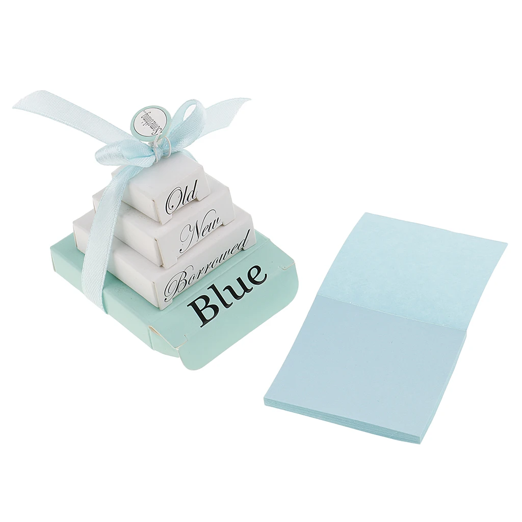 Special Mini Nesting Box Bridal Something Old New Borrowed Blue Note Planner Artificial Decorations Festive Party Supplies