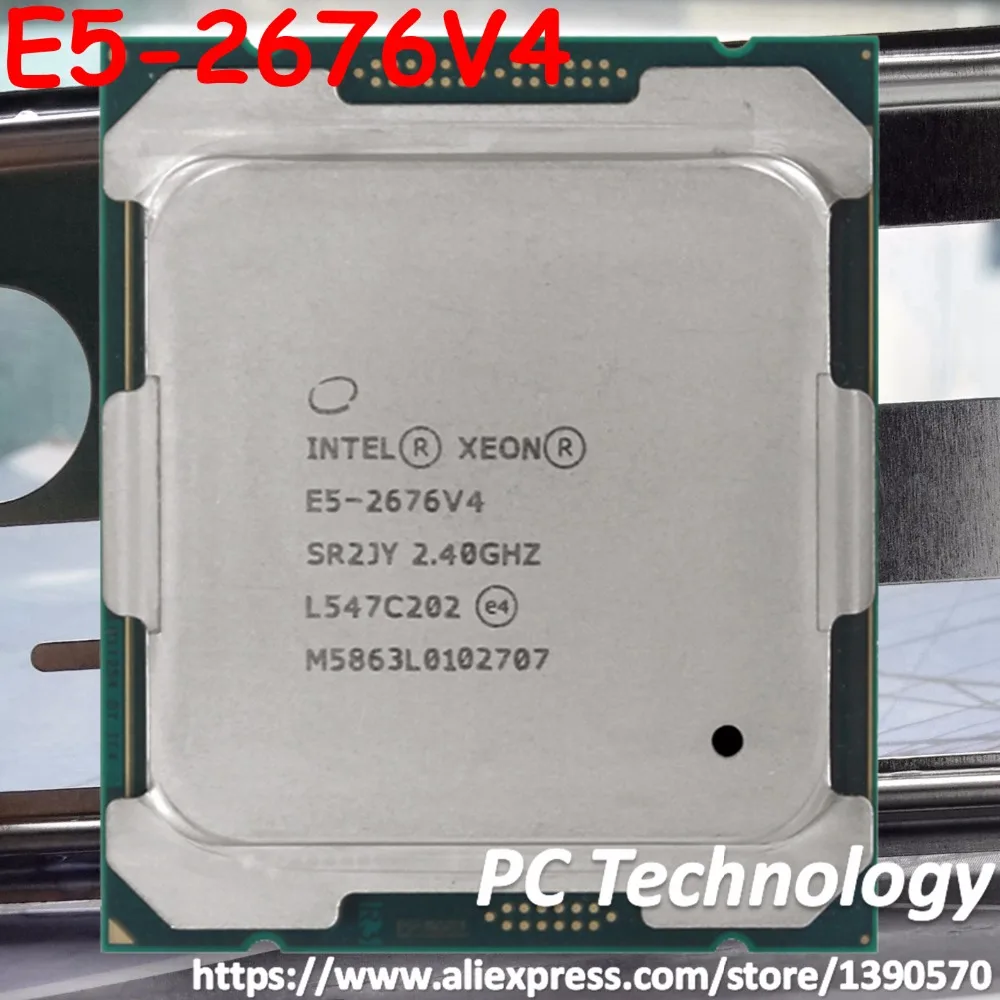 Оригинальный процессор Intel Xeon cpu E5-2676V4 2 40 ГГц 16-ядерный E5 2676 V4 Мб E5-2676 LGA2011-3 145 вт 2676V4
