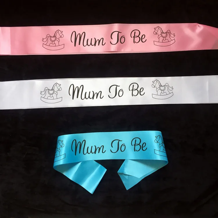

1pcs Footprint Mum To Be Sash Baby Boy Girl Baby Shower Decoration Sash Newborn Party Decoration Pregnant Mom Favor Gifts