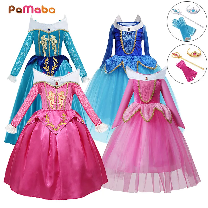 Girls Princess Costume Anna Elsa Halloween Fancy Dress Snow White Candy