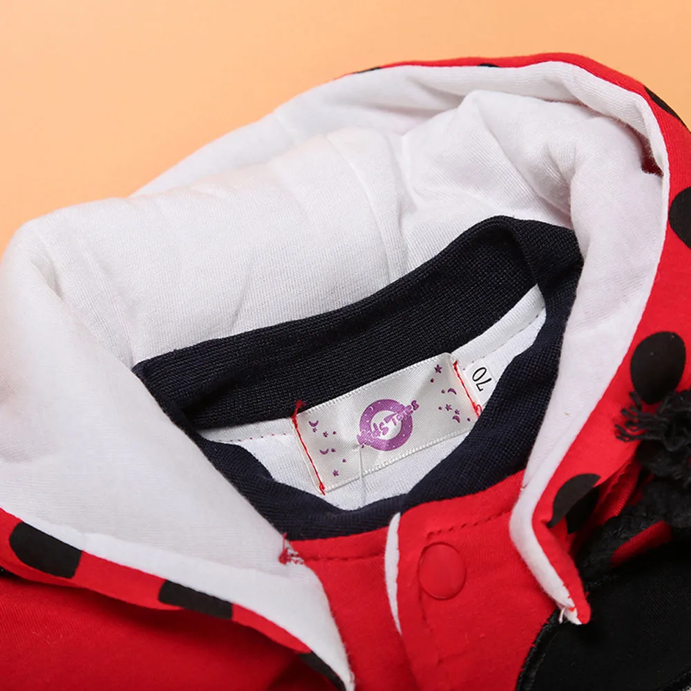 Толстый комбинезон с капюшоном и рисунком для новорожденных мальчиков и девочек; теплая одежда; комплект теплой бархатной одежды для детей; сезон осень-зима