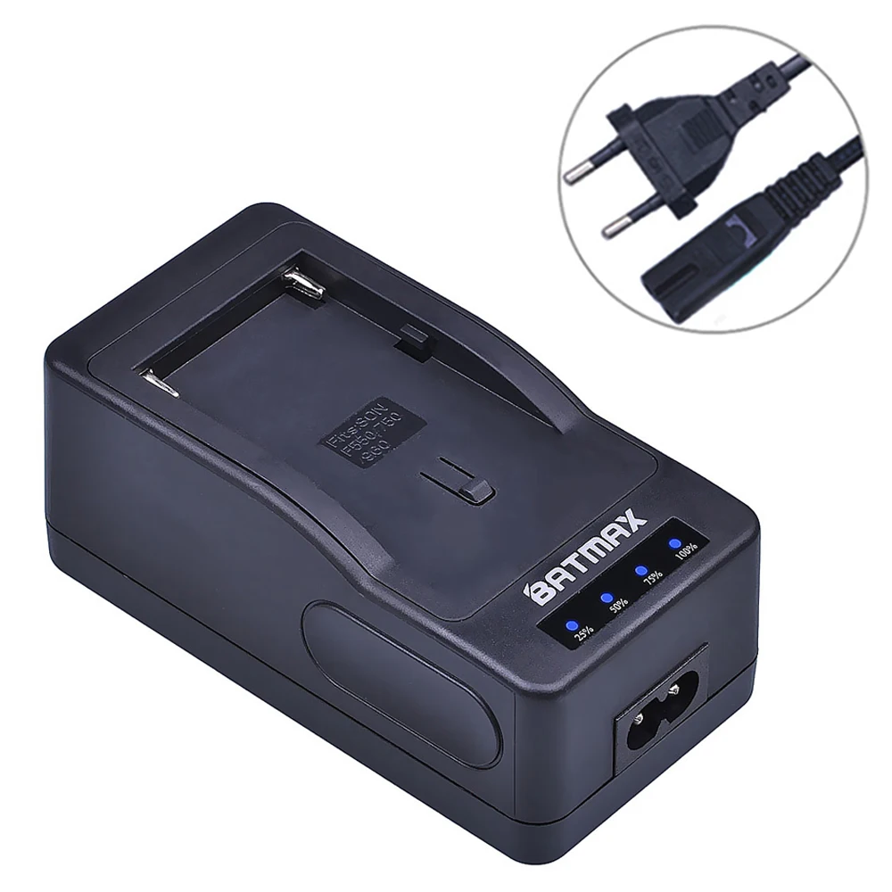 

Batmax LED Ultra Fast Charger for Sony BC-VM10, BC-VM50, BC-V615 and NP-F960 F970 NP-F750 F770 NP-F550 F570 NP-FM50 NP-FM500H