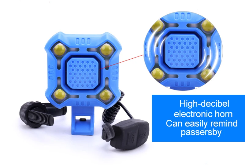 WEST BIKING велосипедный Звонок 140 дБ, 4 лампы, велосипедный светильник, 1200 мА/ч, Электрический звуковой сигнал, водонепроницаемый, зарядка через usb, Громкая сигнализация, велосипедный Звонок безопасности