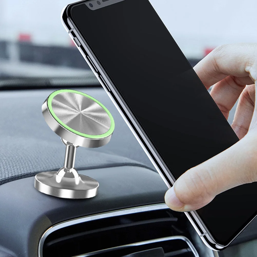 

Magnetic Dashboard Stand Luminous Car Mount Adjustable Fixed Phone Holder Double Ball Easy Install Anti Slip 360 Degree Rotated