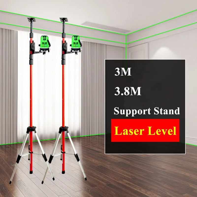

2019 New 5/8 and 1/4 Interface Extend Bracket Elongation Maximum 3.0M or 3.8M Support Stand for Laser Level