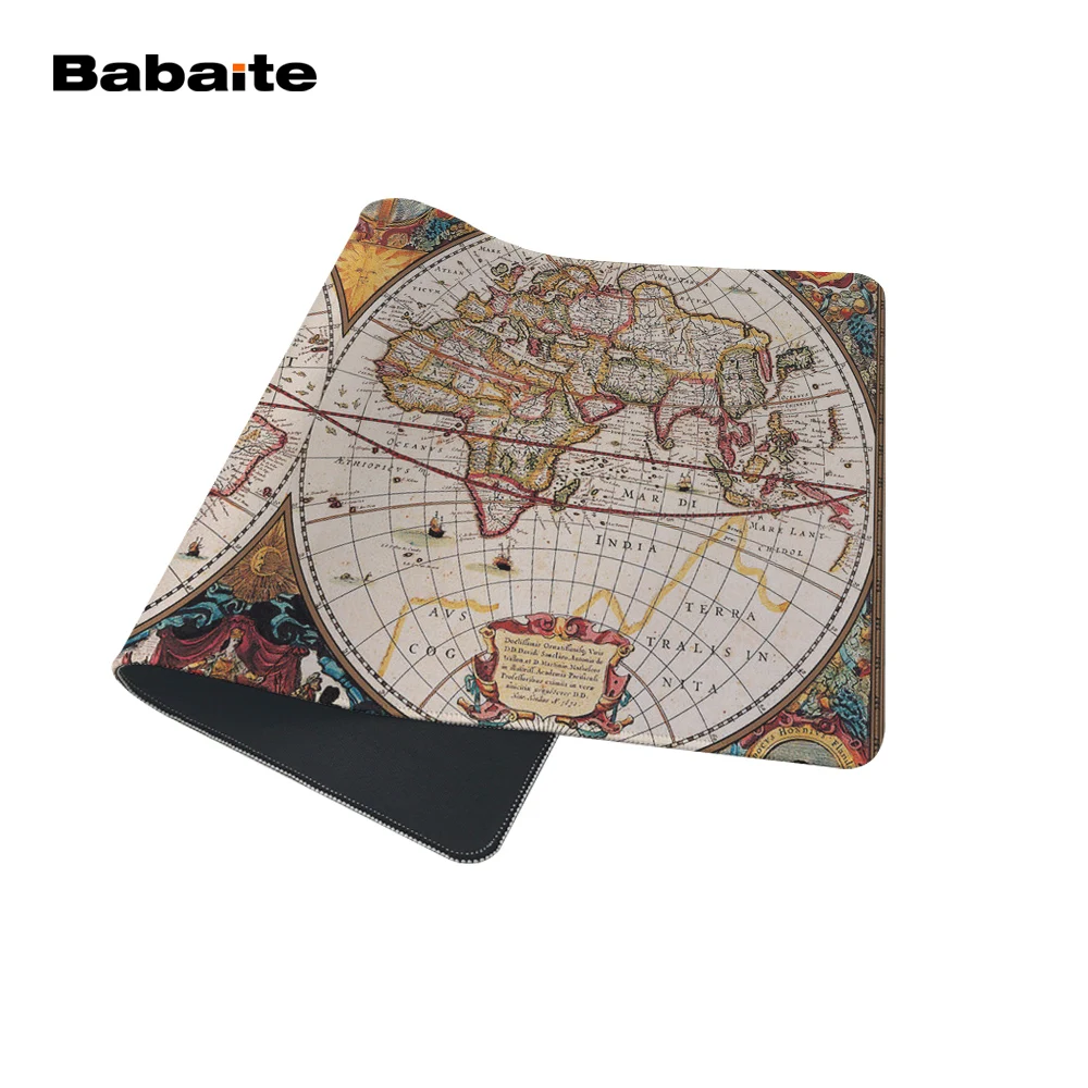  Babaite Retro Mapa Sveta Speed Gaming Edition Mouse Pad 900 * 300mm XL Edge of Locking Mouse Pad fo