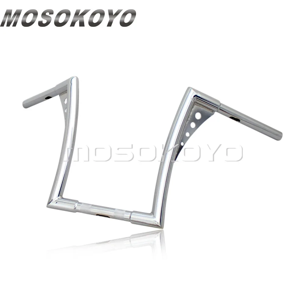 Хромированный черный руль для мотоцикла APE 1-1/" Fat Bar 12" Rise 30-1/" Wide Drag Bars для Harley Sportster Touring Dyna