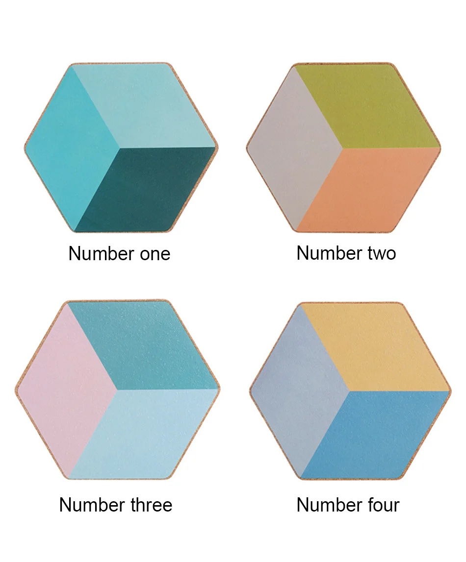 Geometric Diamond Creative Cork Placemat Casserole Pad Insulation Pad Anti-hot Bowl Mat Plate Cushion Table Mat Kitchen Decor  (10)