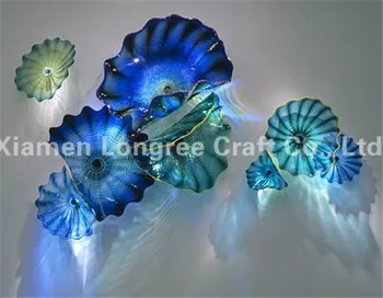 

100% Hand Blown Murano Glass Wall Plates for Wedding Decoration