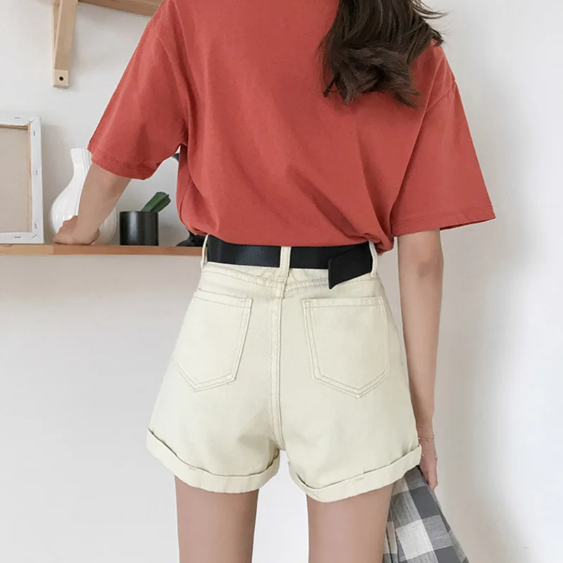 Najtaniej Nowa letnia jesień Casual Sashes spodenki jeansowe damskie szerokie wysokiej talii luźna nogawka spodenki Slim wszystkie mecze sportowe spodenki damskie Mw432