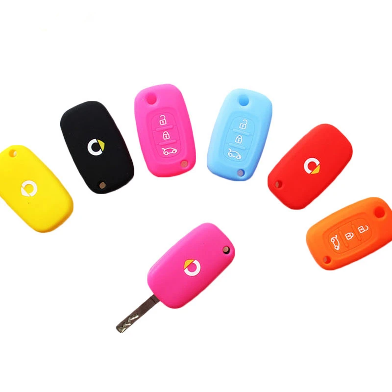 YLC Silicone Car Key Protection Case/Smart Key Cover/Fob Case/Cover Skin Jacket for SMART 451 FORTWO FORFOUR ROADSTER 3 Buttons Remote Car Key Red 