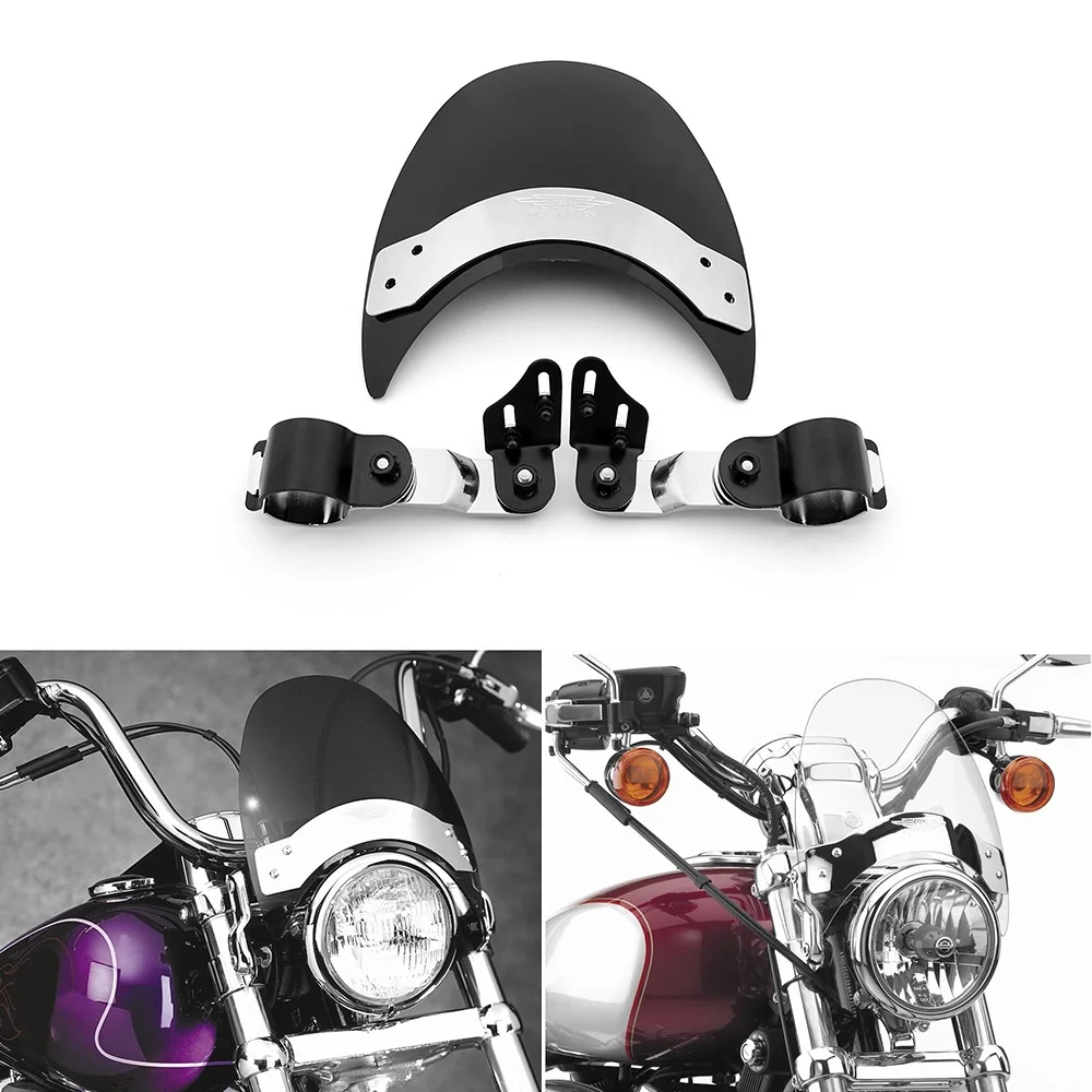 Для XL 883 1200 Yamaha Suzuki Honda лобовое стекло для мотоцикла аксессуары ветровых