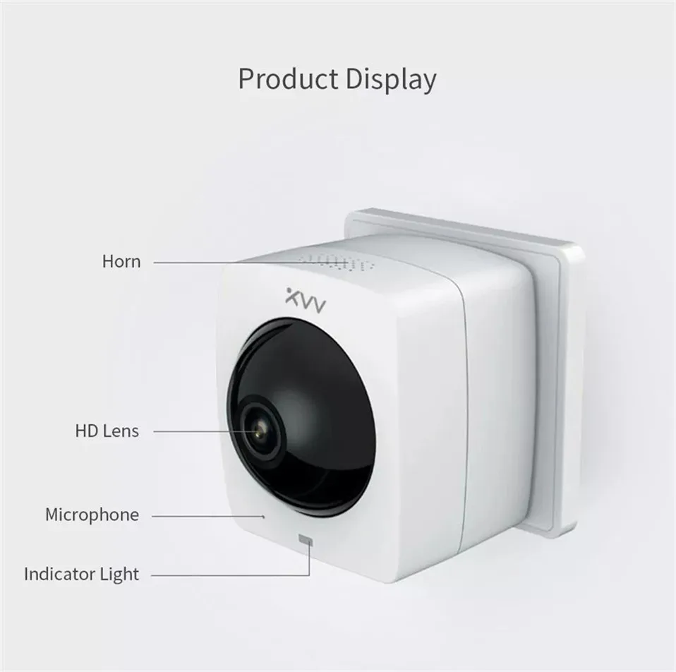 12Xiaomi Mijia XiaoVV Smart Panoramic IP Camera HD 1080P 360° Panoramic AI Humanoid Detection Night Version Work to Mi Home App